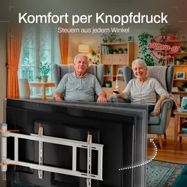 Easy Life EasyLife TV Wandhalterung elektrisch Auto Drive-out 32–75 Zoll | 50 kg | Weiß