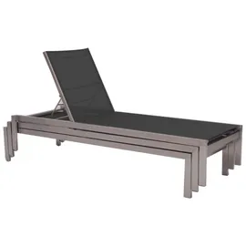 JAN KURTZ Quadrato 207 x 72,5 x 37 cm silber/schwarz