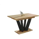 Endo-Moebel Esstisch, Eiche Bianco, Holzwerkstoff, Rechteckig,Rechteckig, 80x80x130 cm, Esszimmer, Tische, Esstische
