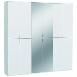 Garderobenschrank Set Projekt X IV - Weiß / Spiegelglas