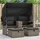 vidaXL Gartensofa 2-Sitzer Loungesofa grau
