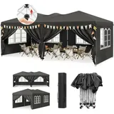 WOLTU Faltpavillon 3x6 Pop Up Pavillon Grau