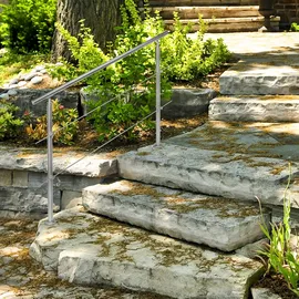 Relaxdays Treppengeländer Edelstahl