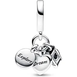 Pandora Kamera, Herz & Kompass Silber 792703C01