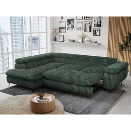 MKS Meble Eckcouch Cord 2-Sitzer Grün