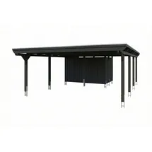 SKANHOLZ Doppelcarport 6,09 x 8,46 m anthrazit inkl. Abstellraum