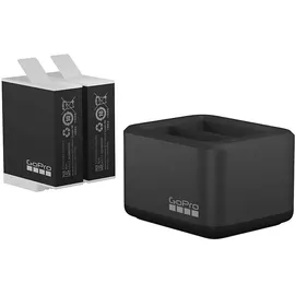 GoPro Dual Battery Charger und Enduro Batterie für Hero9/10, Ladegerät Akku, Black