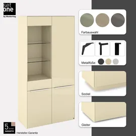 Set One by Musterring Standvitrine Reno 92 x 42 x 185 cm Braun