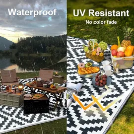 luxuskollektion CHOSHOME Balkon Teppich 120x180cm Wetterfest Indoor Garten Terrasse Modern