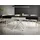 WFL GROUP Cavetta U Schwarz MDF 120-200 x 80 x 27-76 cm