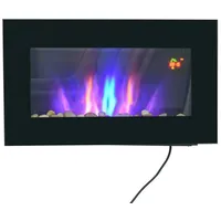 DOPWii Elektrokamin Elektrokamin, Elektrischer Wandkamin, 1000W/2000W, LED-Feuereffekt, Fernbedienung, stilvoller Look, mit Heizfunktion schwarz