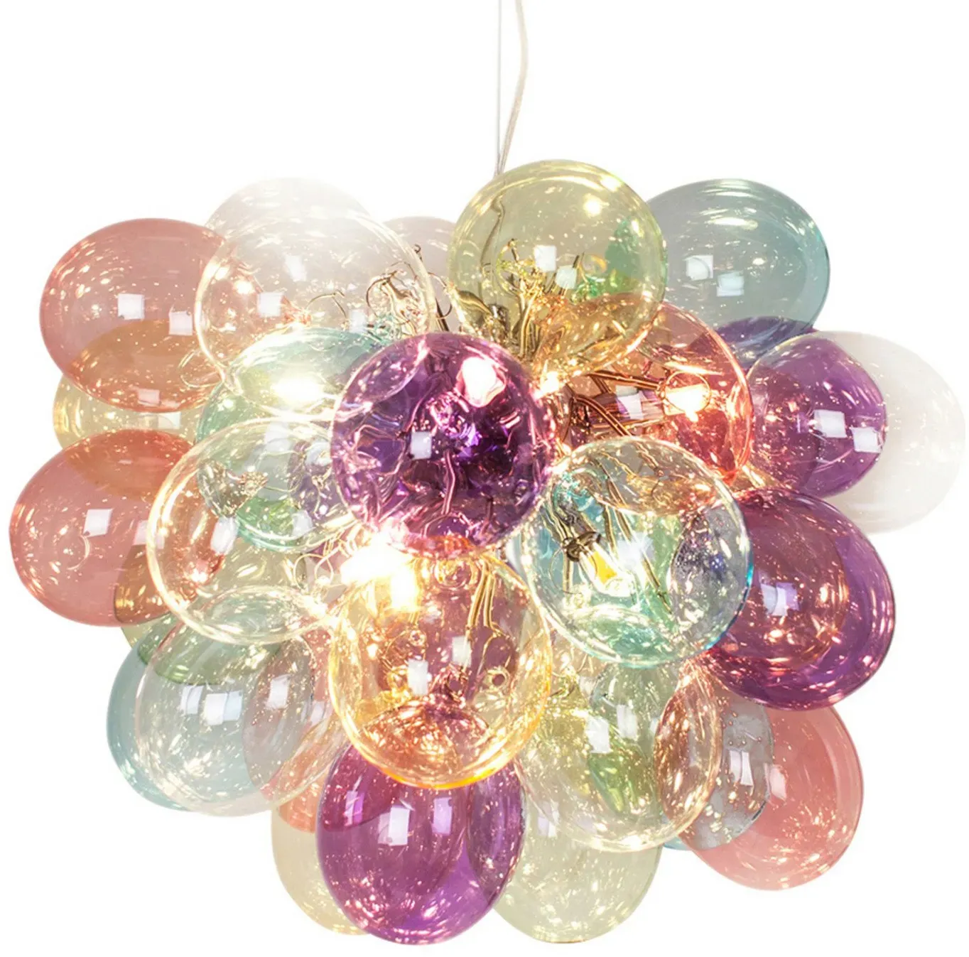 Pendelleuchte By Rydéns, Gross, dimmbar, Multicolor, für Wohnzimmer, Glas, Design