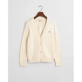 GANT für Damen. 4800201 Strickjacke Classic beige (S), Lässig, Baumwolle, Klassisch
