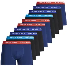 JACK & JONES JACLEE TRUNKS Schwarz/Blau L 10er Pack