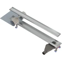 Nordona Befliesbare Edelstahl Duschrinne 120cm Ablauf seitlich Abflussrinne extraflache