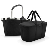 REISENTHEL® Einkaufskorb Set aus carrybag und coolerbag, Einkaufskorb Isotasche Picknick Thermotasche schwarz