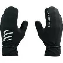 compressport hurricane waterproof mittens handschuhe schwarz