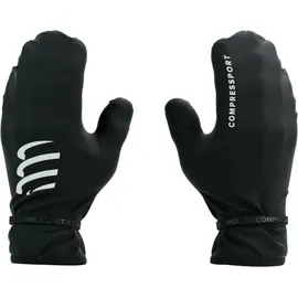 compressport hurricane waterproof mittens handschuhe schwarz