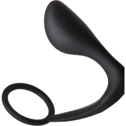 Fantasstic - Anal Plug with Cockring, 12 cm, schwarz