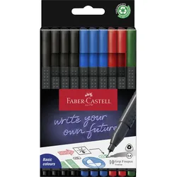 Faber-Castell Finepen Grip 0.4 10er Etui Office in Kartonetui