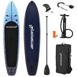 ArtSport Stand Up Paddling Board Deep Ocean aufblasbar – Aufblasbares SUP Board Set mit Tasche Zubehör