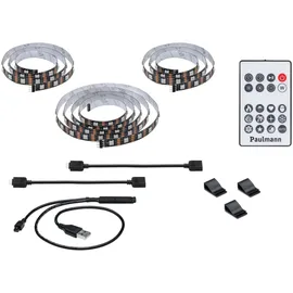 Paulmann LED-Streifen EntertainLED USB LED Stripe 2,4m RGB dimmbar, für 65 Zoll Fernseher