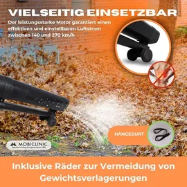 Mobiclinic Mobiclinic®, Laubbläser, + Häcksler, 900w, 6 Geschwindigkeiten, 3-in-1, Leicht, 35l, Für den Garten, 220v, Schultergurt,