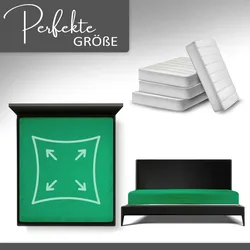 Spannbettlaken Jersey 100% Baumwolle 120-130x200 cm Grün 2er Pack