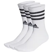 adidas 3-Streifen Cushioned Crew Socken 3 Paar White / Black 49-51