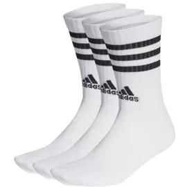 adidas 3-Streifen Cushioned Crew Socken 3 Paar White / Black 49-51