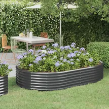vidaXL Hochbeet 214 x 140 x 36 cm Anthrazit