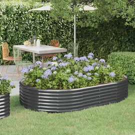 vidaXL Hochbeet 214 x 140 x 36 cm Anthrazit