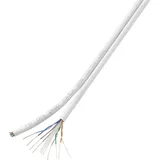 TRU Components Duplex-Netzwerkkabel CAT 6 F/UTP 8 x 2 x 0.196 mm2 Weiß 100 m