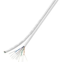 TRU Components Duplex-Netzwerkkabel CAT 6 F/UTP 8 x 2 x 0.196 mm2 Weiß 100 m