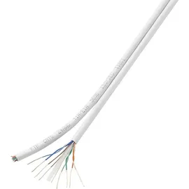 TRU Components Duplex-Netzwerkkabel CAT 6 F/UTP 8 x 2 x 0.196 mm2 Weiß 100 m