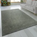 Paco Home - Teppich Wohnzimmer Kurzflor Naturfaser Einfarbig Handgearbeitet Gabbeh 160x230 Cm, Grau