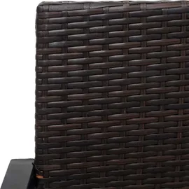 Mendler Poly-Rattan 2er Sitzbank 120 x 60 x 45 cm Braun