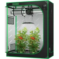 VIVOSUN S425 Growzelt 120x60x150cm Indoor-Wachstumszelt aus hochreflektierendem Mylar mit Beobachtungsfenster und Bodenwanne für Hydrokulturen-Anbausystem in Innenräumen für VS2000