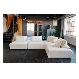 KAWOLA Modulsofa WIOLO SOFT 4 Module 4 Rückenkissen Cord cremeweiß