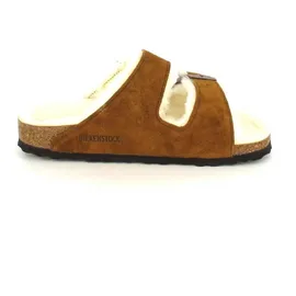 Birkenstock Arizona Lammfell Wildleder Nerz Schmales Fußbett - 1001135 - Braun 42