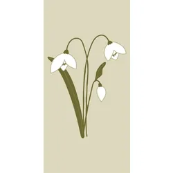 IB Laursen Papierserviette Frühlingsblumen 16er-Set, Schneeglöckchen