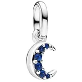 Pandora ME Mond Mini-Charm-Anhänger aus Sterling Silber mit künstlichem Kristall, Kompatibel Moments und ME Armbänder, 793452C01