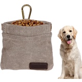 VBKITW Leckerlibeutel für Hunde, Futterbeutel Hunde, Hundebeutel Leckerli, Futtertasche, für Haustierspielzeug, Leckereien, für Welpen-Training Reisen, Gehen -Grau