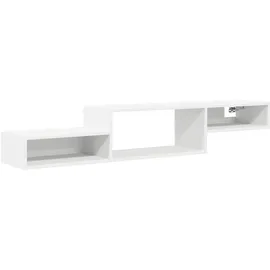 vidaXL Wandmontierter TV-Schrank Wandhalterung Weiß 150 x 26 cm)