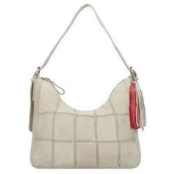 Taschendieb Wien Malvengasse Schultertasche Leder 31 cm beige-sand