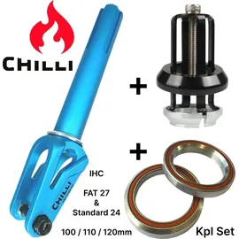 F26 Chilli Pro Scooters FAT27+ 24 Stunt-Scooter Fork IHC Kit+ Headset Hell Blau