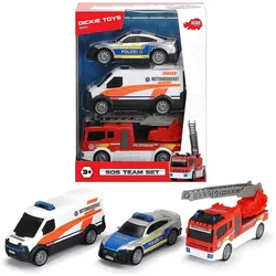 Dickie Toys Spielzeug-Polizei 203712015 SOS Team Set
