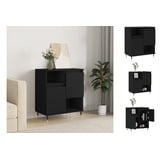 vidaXL Sideboard Schwarz 60x35x70 cm Holzwerkstoff