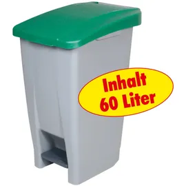 BRB-Lagertechnik Tretabfalleimer 60 l Grau