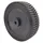 Wagner System GmbH WAGNER Vollscheibenrad - Durchmesser Ø 150 x 40 mm, Achsloch Ø 10 mm, Kunststoff, schwarz, Tragkraft 30 kg - 03815001